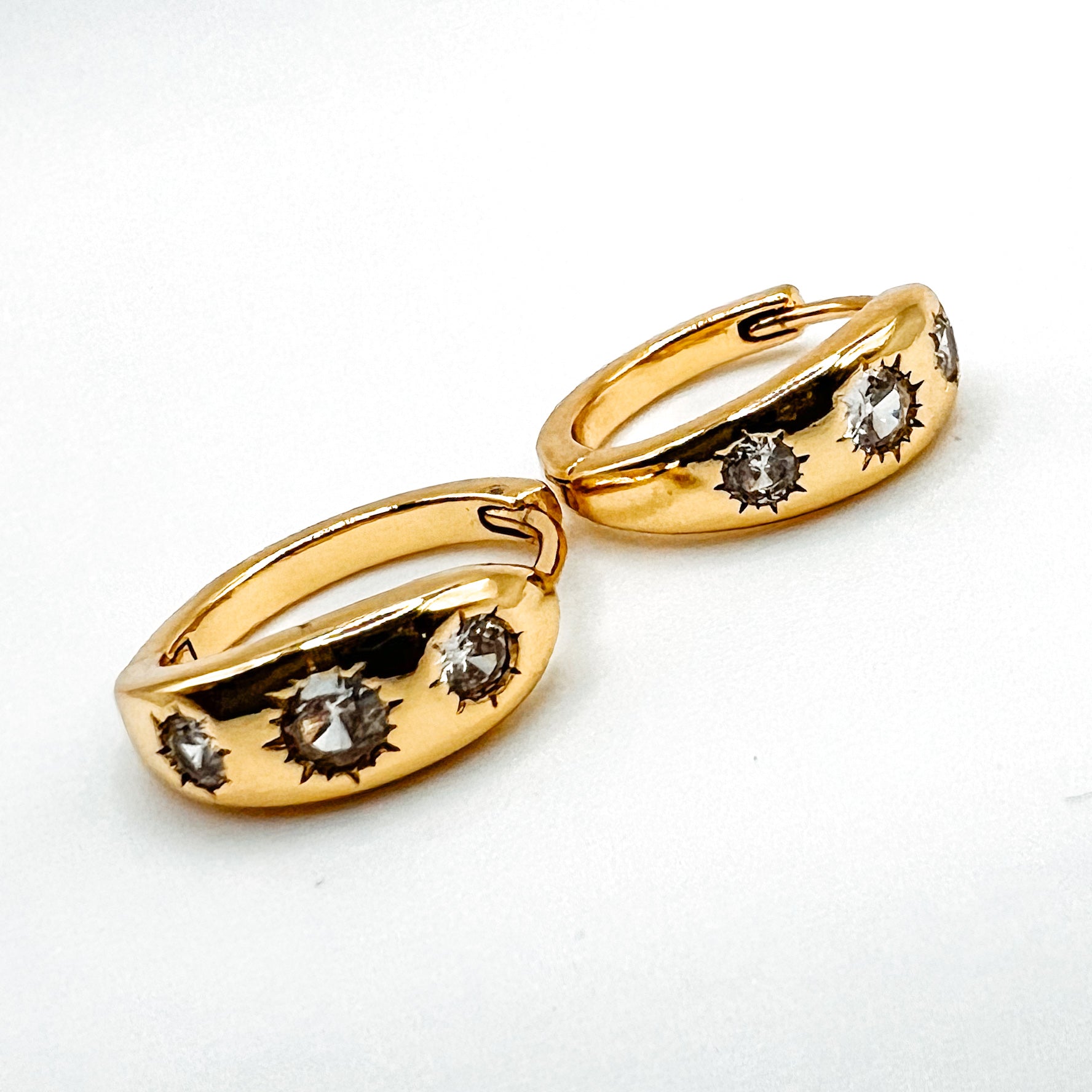 Gold studded Huggies